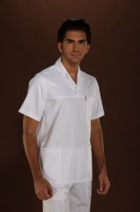 233-Gabardin Lacost Yaka Forma Tek Üst Doktor Hemşire Forması