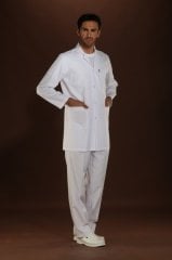 203-Gabardin Orta Boy Ceket Yaka Doktor Önlükleri