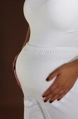 509-A-Gabardin Ribanalı Hamile Pantolonu