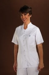 393-Gabardin Yarım Hakim Yaka Reklan Kol Tek Üst Doktor Hemşire Forması