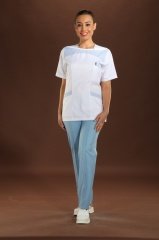 371-TK Kayık Yaka Mavi Çizgili Garni Alt Mavi Takım