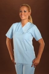 318 Gabardin Mavi Takım Doktor Hemşire Forması
