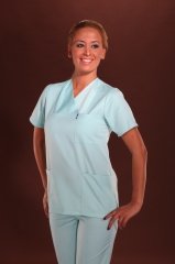 320 Gabardin Su Yeşili Takım Doktor Hemşire Forması