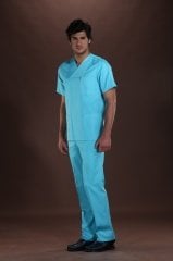 265 Gabardin Turkuaz Takım Doktor Hemşire Forması