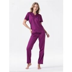 SCRUB LİKRA (ESNEK KUMAŞ) ERGUVAN TAKIM L-20