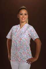 151-Küçük Kalp Desenli Tek Üst Doktor Hemşire Forması