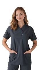 SCRUB LİKRA (ESNEK KUMAŞ) ANTRASİT GRİ ÜST