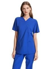 SCRUB LİKRA (ESNEK KUMAŞ) SAKS MAVİ ÜST