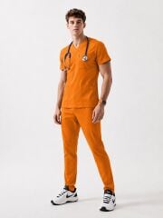 SUNSET ORANGE SCRUBS LUX LİKRA (ESNEK) TAKIM L-61