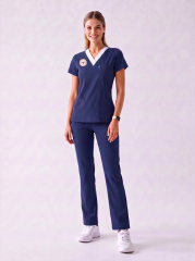 SORUMLU HEMŞİRE FORMASI SCRUBS LİKRALI LACİVERT (PATRIOT BLUE)