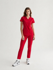 RED SCRUBS LUX LİKRA (ESNEK) TAKIM L-14