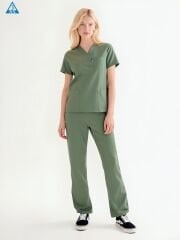 SCRUB LİKRA (ESNEK KUMAŞ) KÜF YEŞİL TAKIM L-28