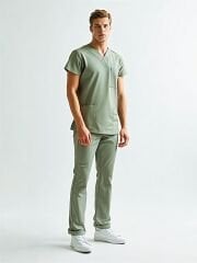 SCRUB LİKRA (ESNEK KUMAŞ) KÜF YEŞİL TAKIM L-28