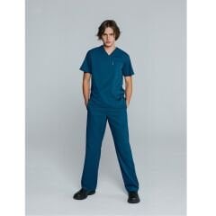 SCRUB LİKRA (ESNEK KUMAŞ) PETROL MAVİ TAKIM L-08