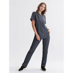 SCRUB LİKRA (ESNEK KUMAŞ) ANTRASIT GRİ TAKIM L-17