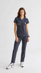 ANTRACITE SCRUBS LUX LİKRA (ESNEK) TAKIM L-17