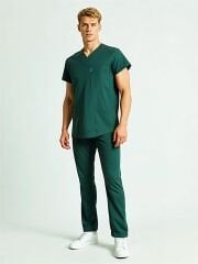 SCRUB LİKRA (ESNEK KUMAŞ) HAKİ YEŞİL TAKIM L-29