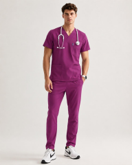 BYZANTIUM PURPLE SCRUBS LUX LİKRA (ESNEK) TAKIM L-20