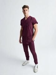 SCRUB LİKRA (ESNEK KUMAŞ) MÜRDÜM TAKIM L-09