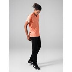 SCRUB LİKRA (ESNEK KUMAŞ) SOMON RENK ÜST SİYAH PANTOLON