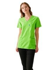 SCRUB LİKRA (ESNEK KUMAŞ) YEŞİL ÜST